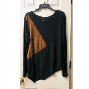 Black and Tan Long Sleeve Tunic